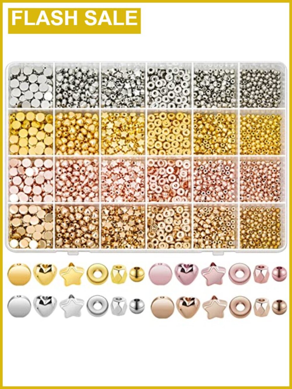 2160 Pcs CCB Spacer Beads Assortment for Jewelry Making DIY Craft Supplies